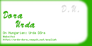 dora urda business card